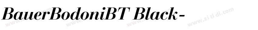 BauerBodoniBT Black字体转换